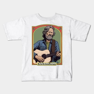 Kris Kristofferson / Original Retro Style Fan Illustration Kids T-Shirt